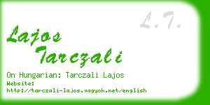 lajos tarczali business card